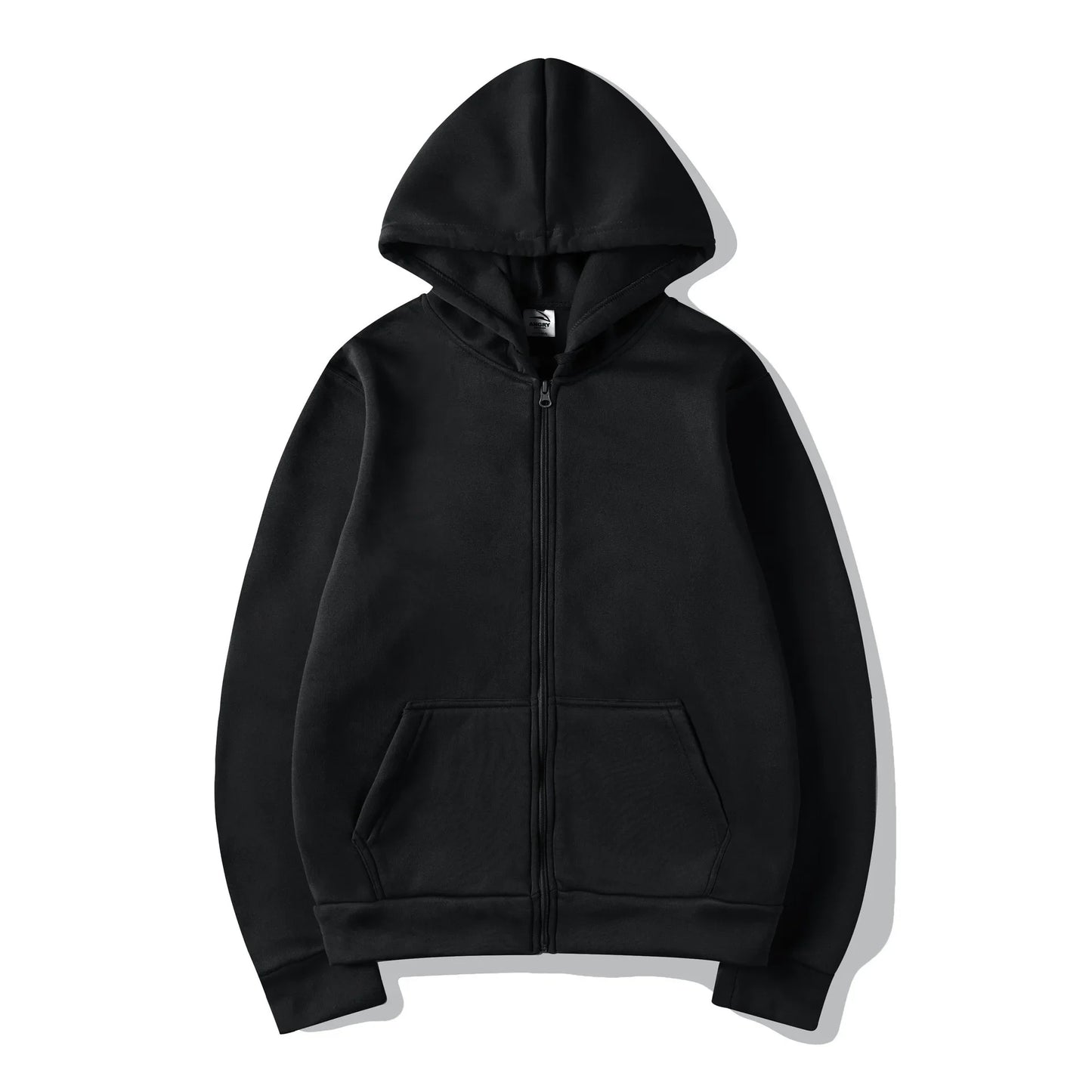 JUMPER New Trendy Sweatshirt Coat Front Pockets Warm Zipper Lamb Wool Jacket Men and Woman Autumn Winter Pure Color Cardigan Hoodie
