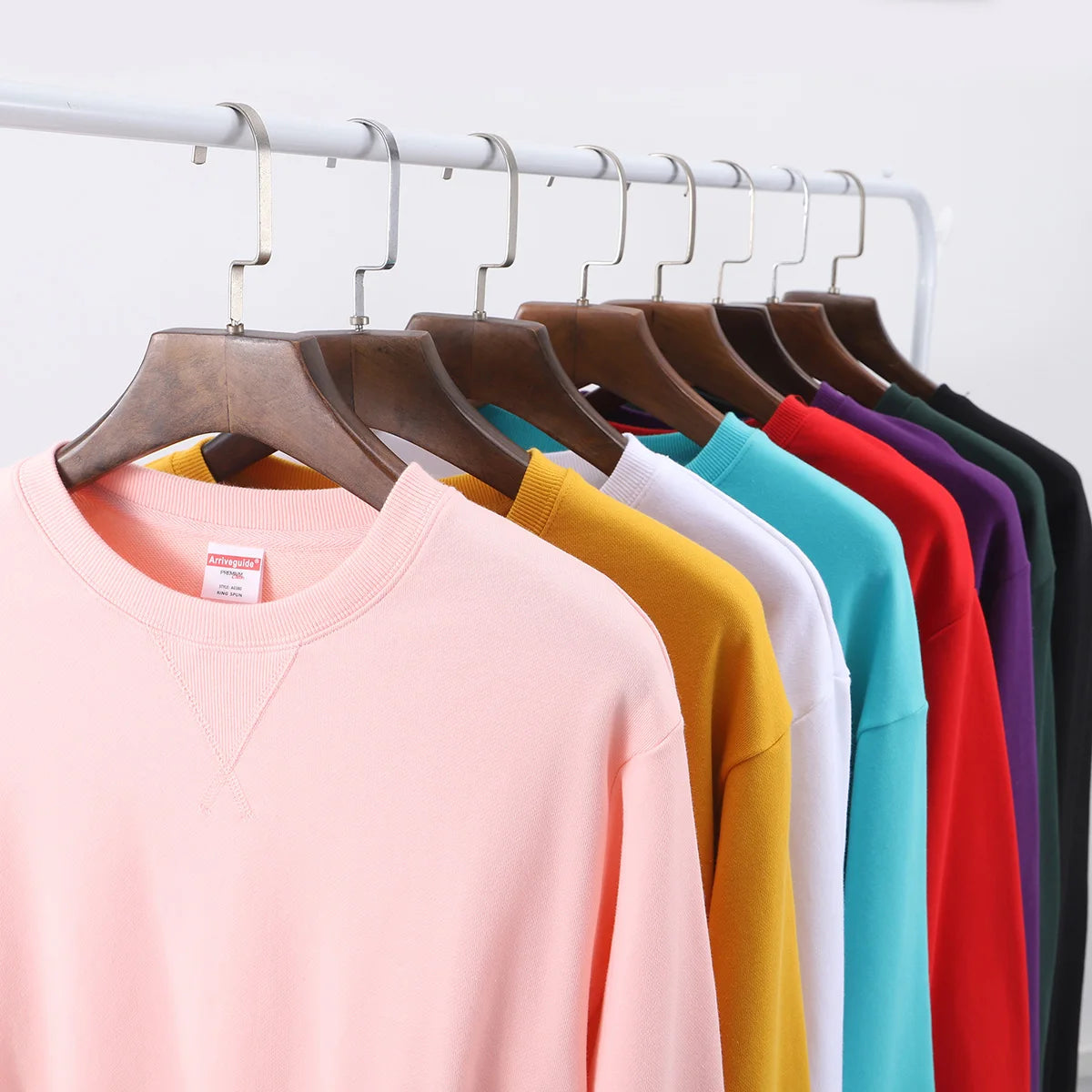 JUMPER Tight Match Heavy Inverted Triangle Loose Versatile Solid Cotton Vintage Autum Winter Long Sleeve Round Neck Sweater