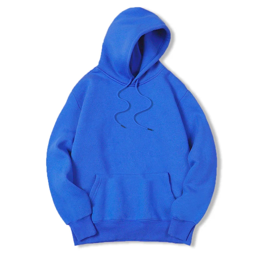JUMPER Men's Solid Color Hooded Sweaters Men's Warm Wool Sweater Fashionable Street Clothing Loose  Breathable Jersey Brand Hooded