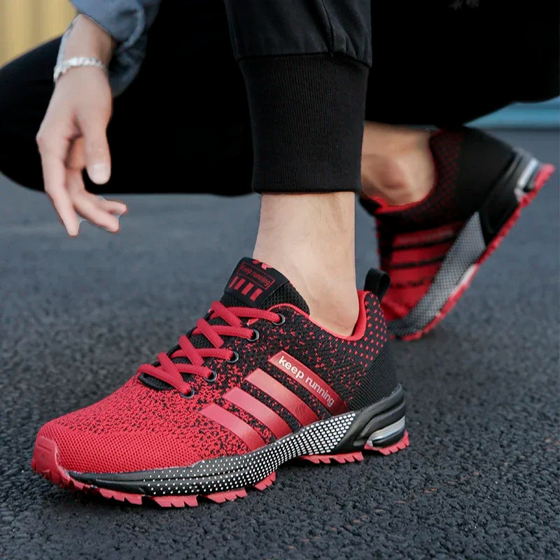 Sneakers New men's and women's flying mesh surface spring summer breathable casual sports shoes flat vulcanized couple running big size48