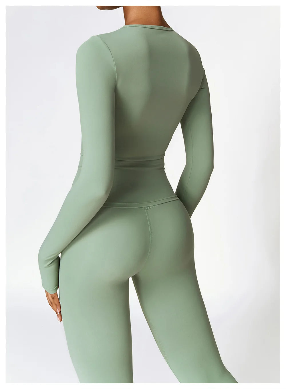 Legging 2PCS Seamless Yoga Set Women Workout Set Sportswear Gym Clothing Fitness Long Sleeve Crop Top High Waist Leggings Sports Suits