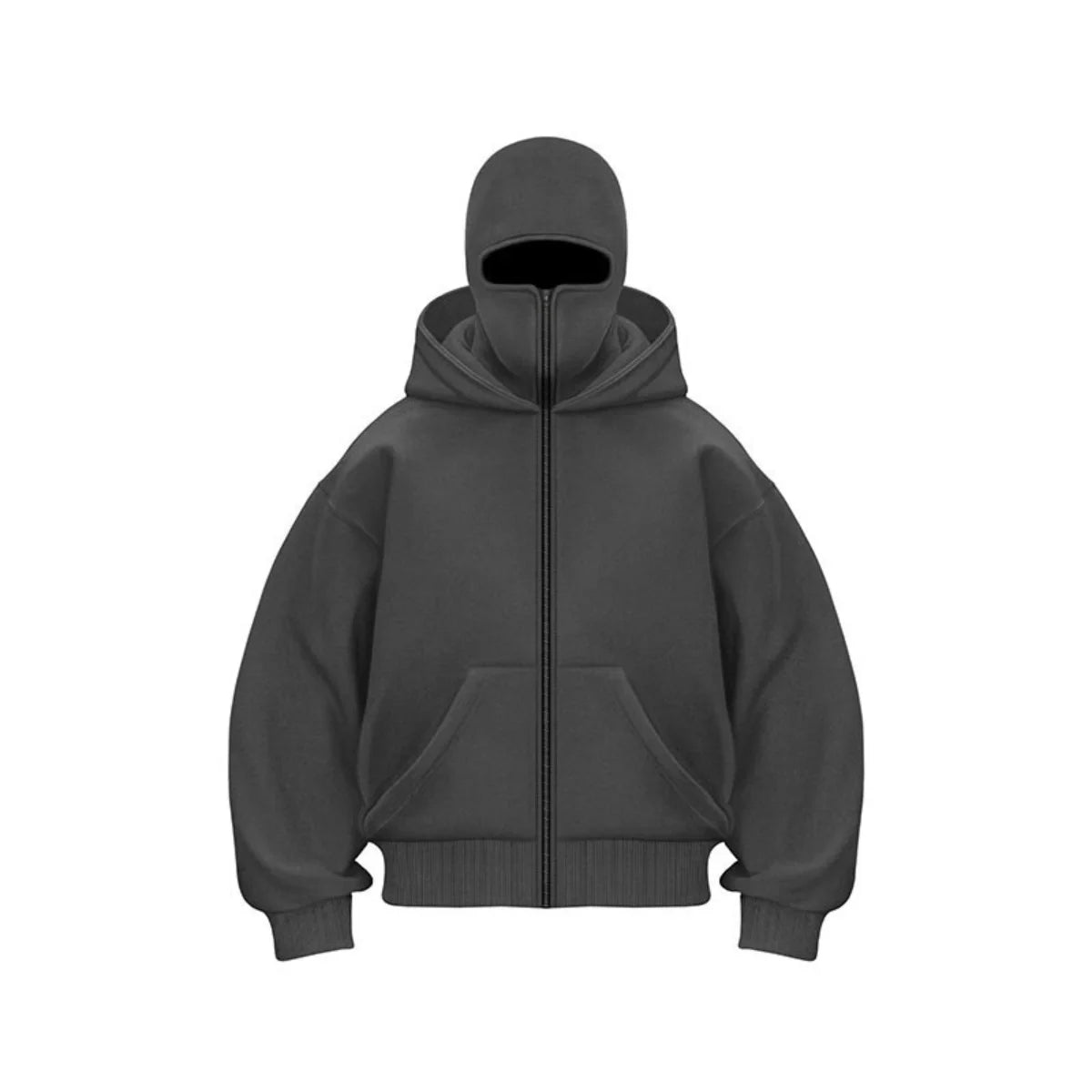 JUMPER Men's Ninja Hooded Loose Y2K Sport Shirt, Street Loose Casual Masked Sweatshirt Windproof Double Hoodie