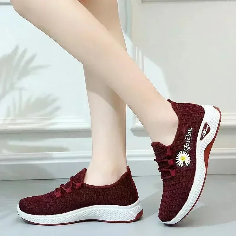 Women Sneakers  light running shoes, net shoes, comfortable soft soled sneakers, women's breathable casual single shoes