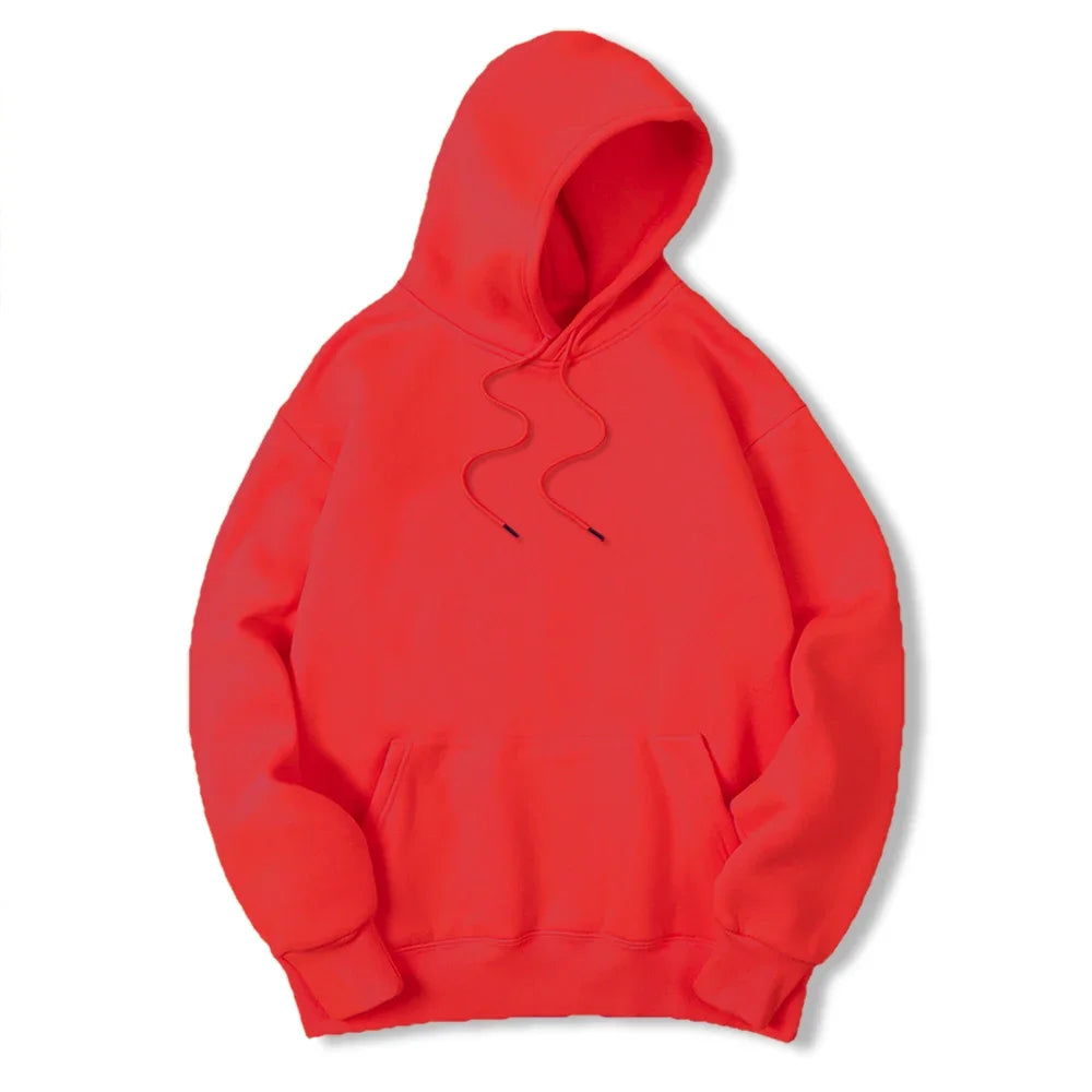 JUMPER Men's Solid Color Hooded Sweaters Men's Warm Wool Sweater Fashionable Street Clothing Loose  Breathable Jersey Brand Hooded