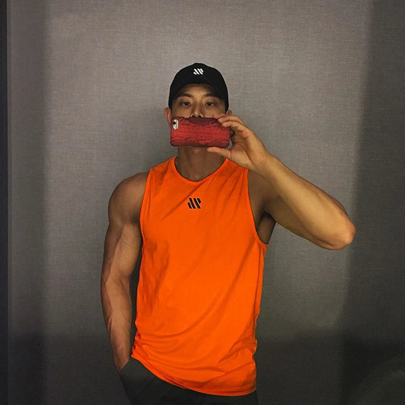 T-shirts Mannen Bodybuilding Tank Tops Gym Workout Fitness Mouwloos Shirt Running Kleding Stringer Singlet Zomer Toevallige Vest