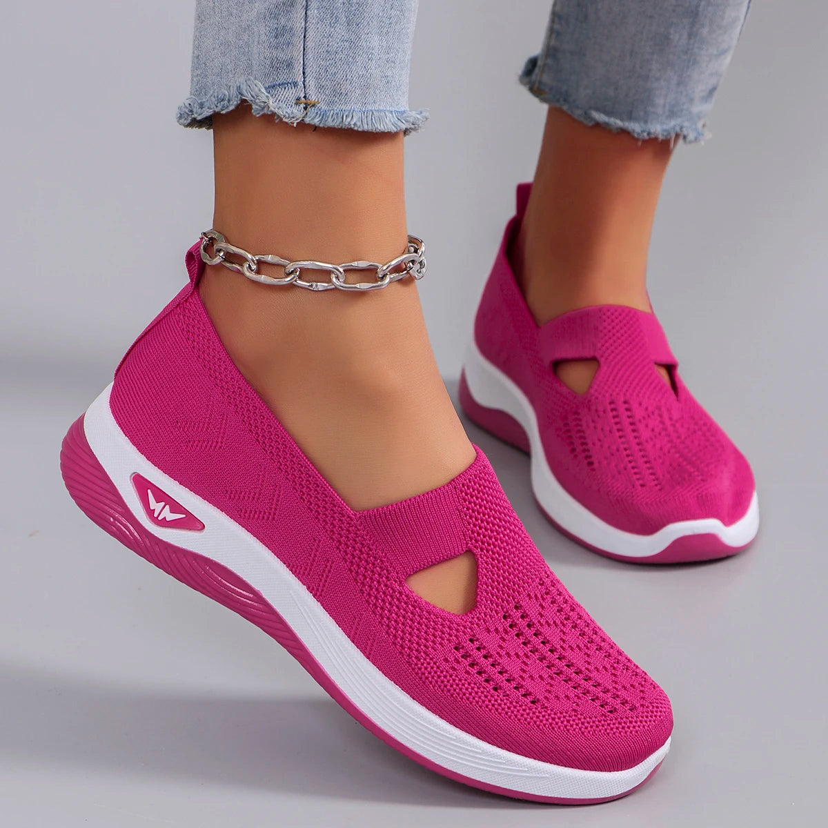 Women Sneakers  sports shoes, fashionable, breathable, lightweight, non-slip, wear-resistant, casual sports shoes, flat shoes