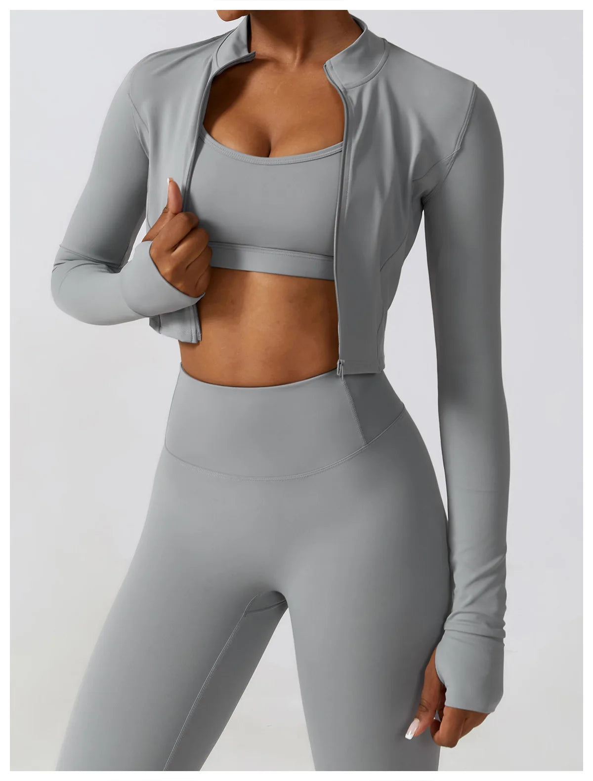 Legging Women's Sportswear Yoga Set Workout Clothes Athletic Wear Sports Gym Legging 2/3PCS Fitness Bra Crop Top Long Sleeve Yoga Suit