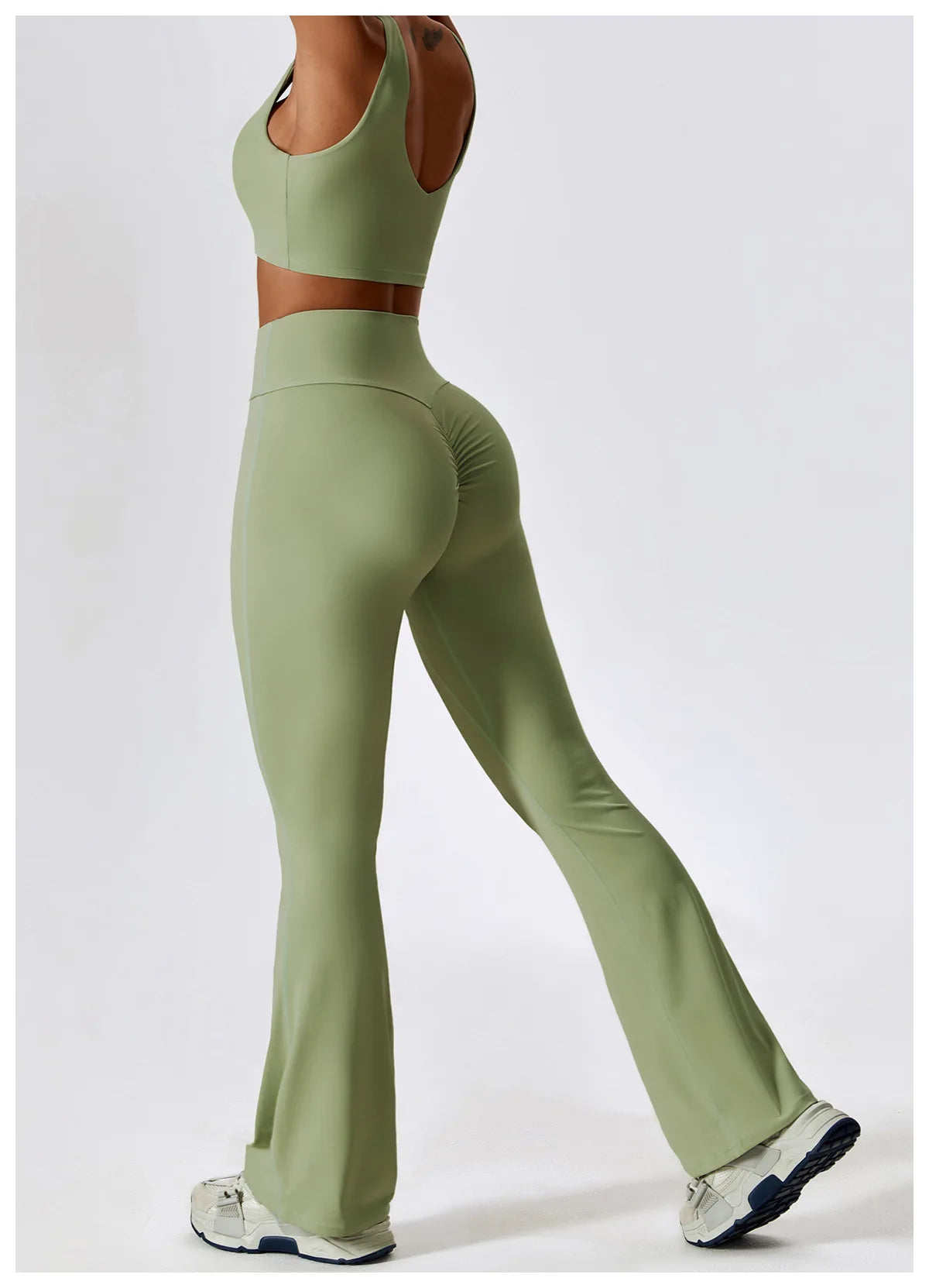 Legging Yoga Set 2PCS Seamless Women Sportswear Workout Clothes Athletic Wear Gym Legging Fitness Bra Crop Top Long Sleeve Sports Suits