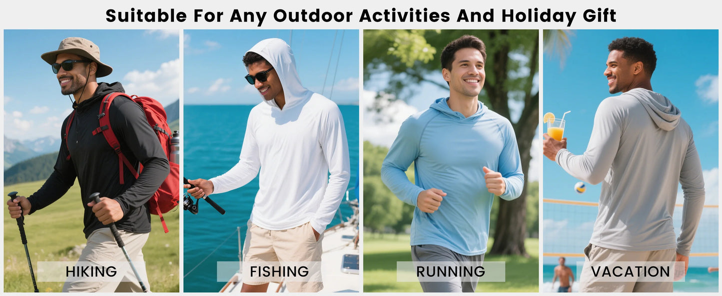 Men Short Sleeve Lightweight Quick Dry Sun Shirts Hiking Workout Running Tee Shirts Hoodies