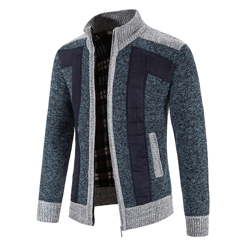 JUMPER  Sweater Men's Cardigan Zip Up Turtleneck Jacket Y2K Sweatshirt Winter Hombre Cold Coat Knitted Jumper Sweatercoat