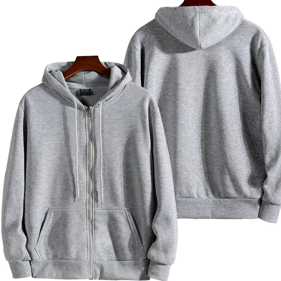 JUMPER New Fashion Zipper Hoodies Women/Men Fashion Long Sleeve Hooded Sweatshirt Casual Autumn Winter Sportwear Solid Clothes