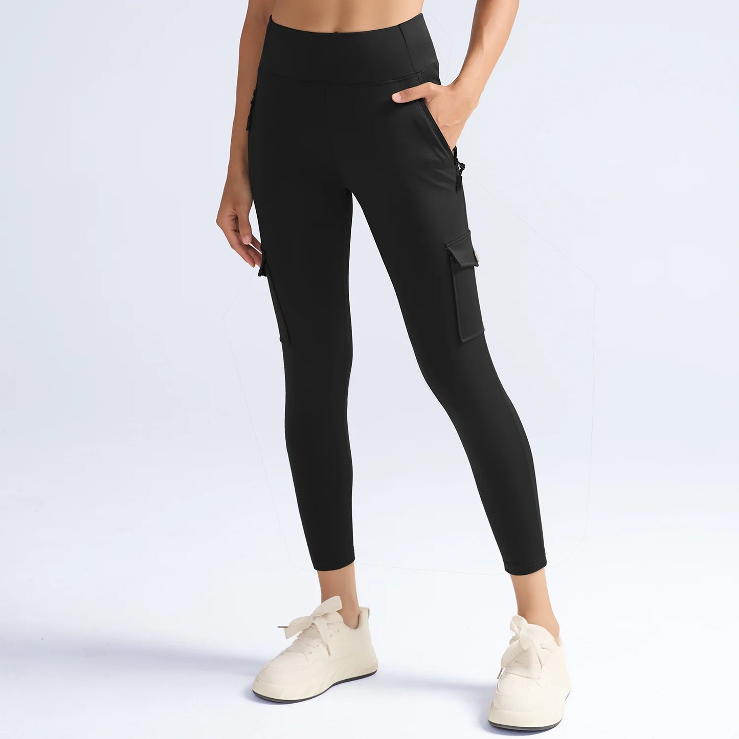 Leggings  1/3 PCS Washed Print Work Pocket Women Leggings Elastic Butt Lifting Fitness Tights 2025 New Athletic Pants Fashion Streetwear