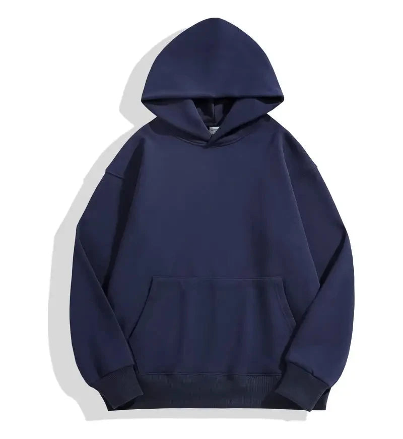 JUMPER Heavy Weight Fashion Men's Hoodies New Autumn Winter Casual Thick Cotton Men's Top Solid Color Hoodies Sweatshirt Male