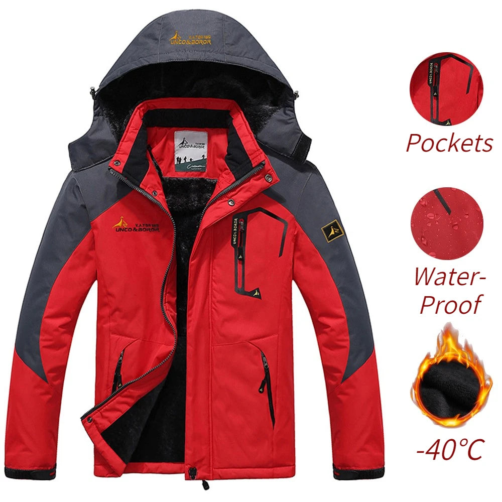JUMPER Winter Parka Men Windbreak Plus Thick Warm Windproof Fur Coats Male Military Hooded Anorak Jackets Men's Winter Jackets