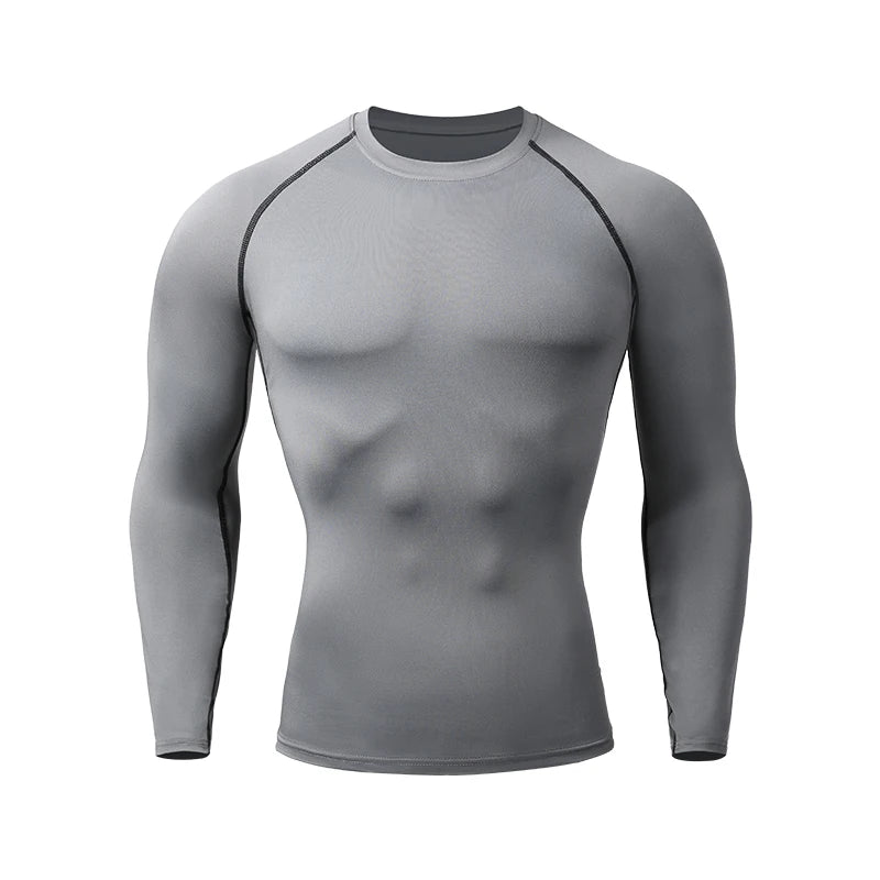 T-shirts Men's Rashguard Quick Dry Gym Fitness Shirts Spring Beach Surfing Athletic Sport Running Workout Tops Tees