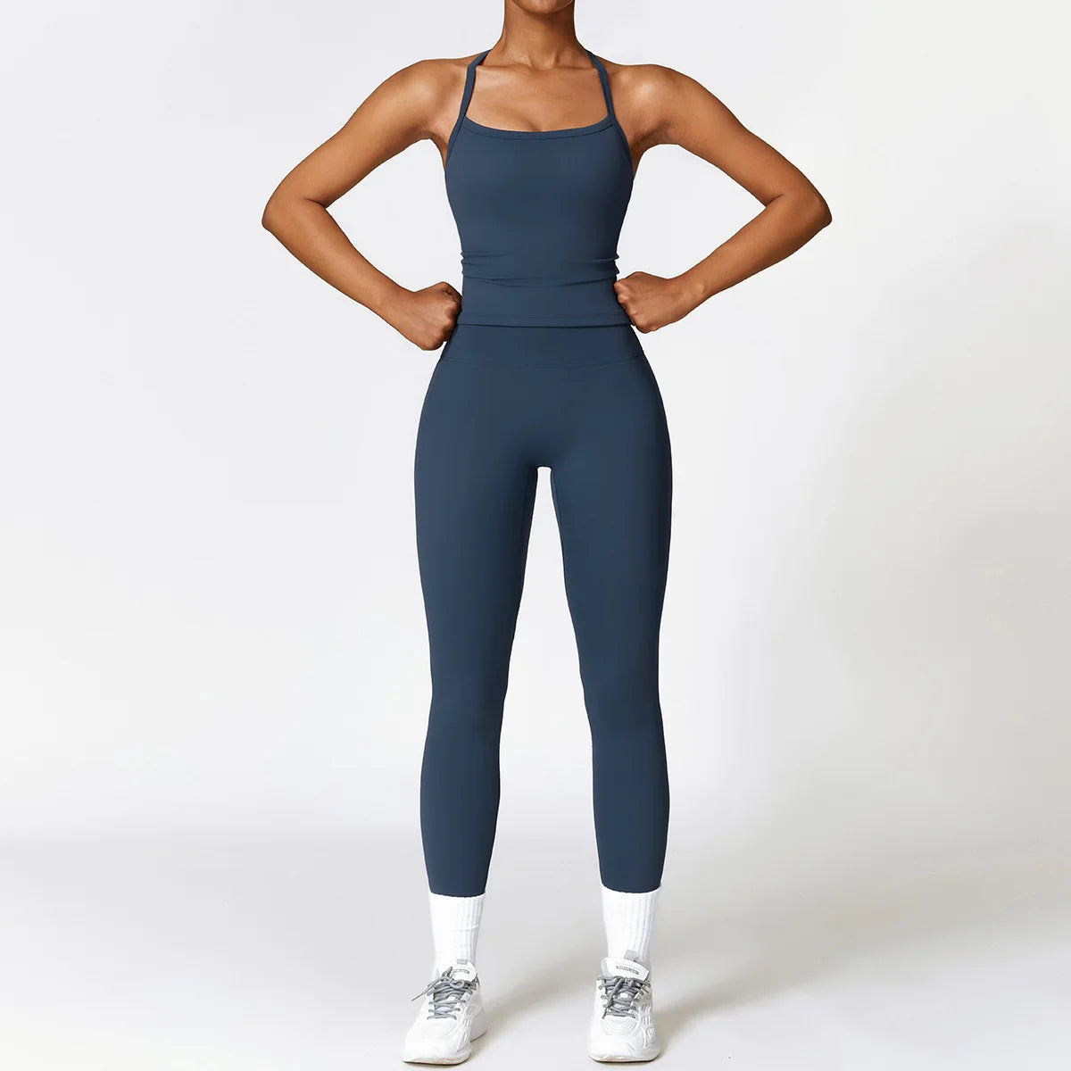 Legging 2PCS Seamless Yoga Set Women Workout Set Sportswear Gym Clothing Fitness Long Sleeve Crop Top High Waist Leggings Sports Suits