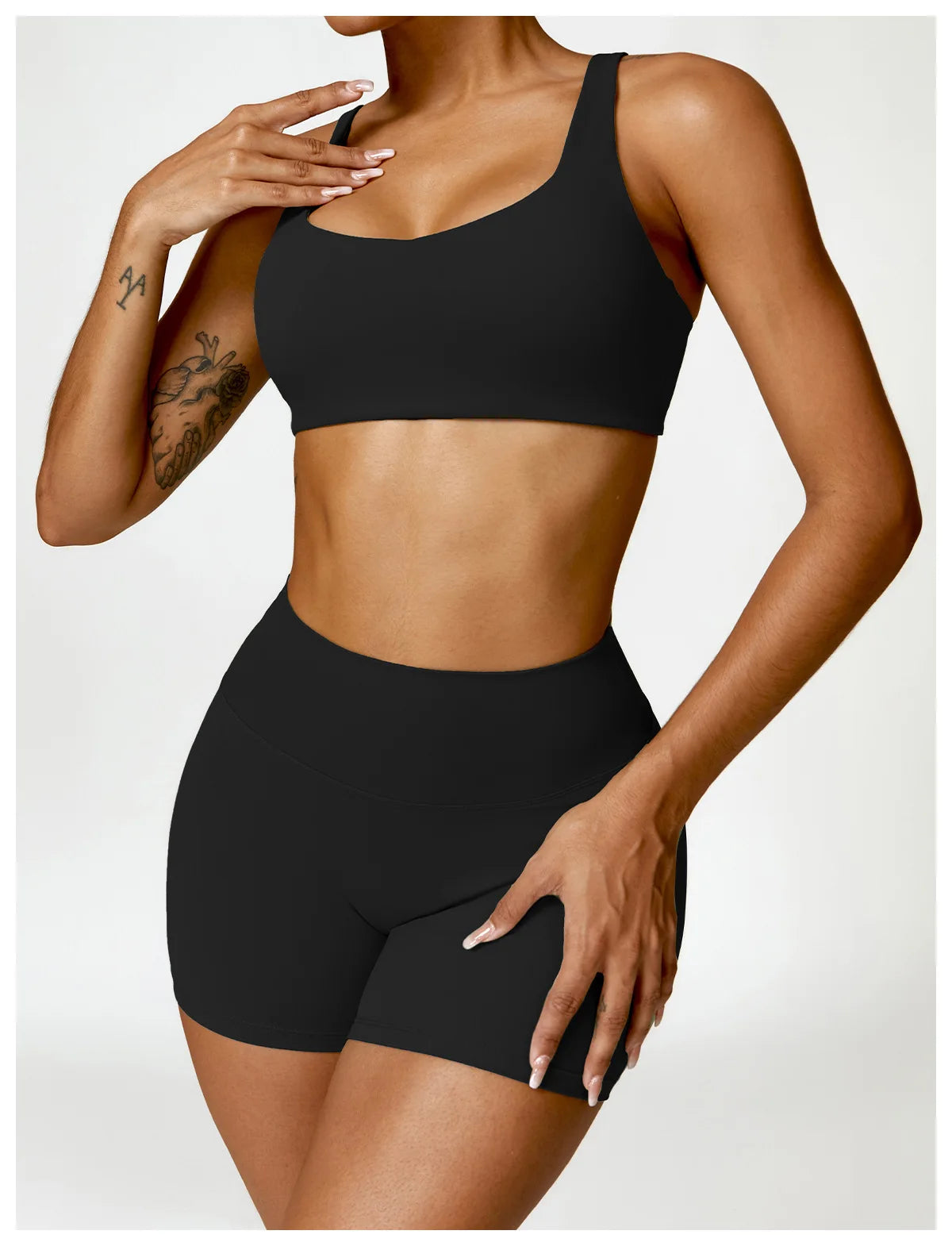 Legging Women Tracksuit Yoga Set 2PCS Sportswear Workout Clothes Athletic Wear Gym Legging Fitness Bra Crop Top Long Sleeve Sports Suits