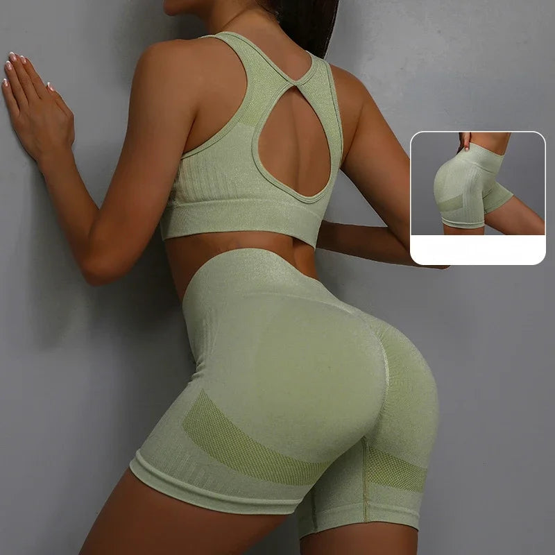 Legging Yoga Suit Yoga Sports Underwear Women's Fitness Suit Vest Running Sports Yoga Shorts Set Yoga Set  Workout Set