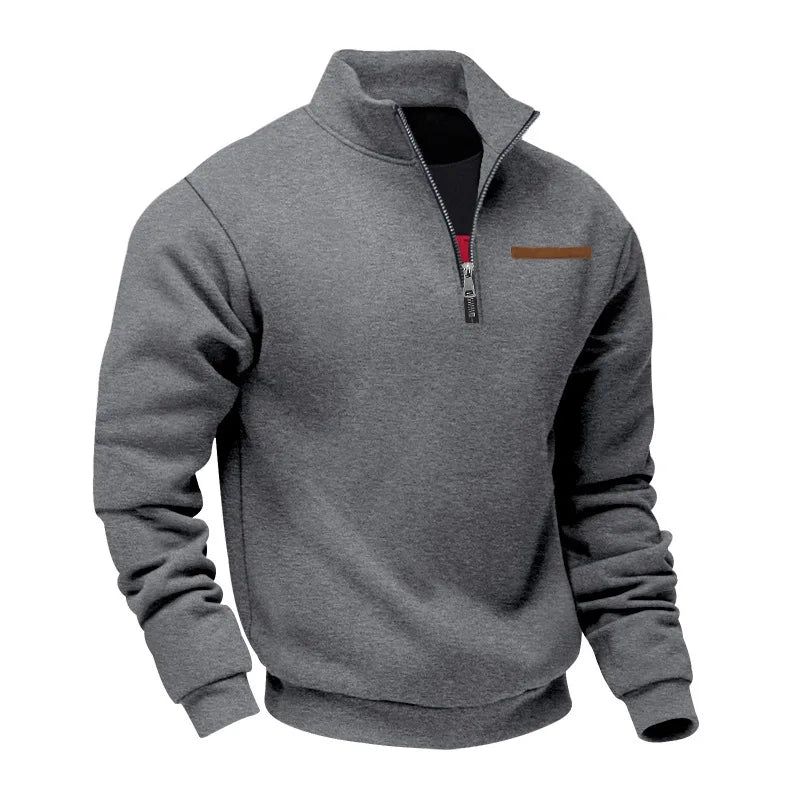 JUMPER long-sleeved men's sweater half zipper loose stand-up collar pullover men's sweater