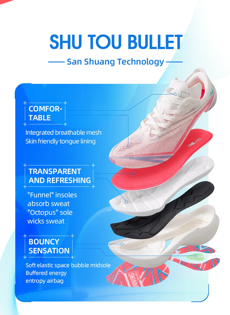 Women Sneakers  New Carbon Plate Marathon Running Shoe Pro Tests Stable Support For Shock-absorbing Ultralight Bounce Sneakers