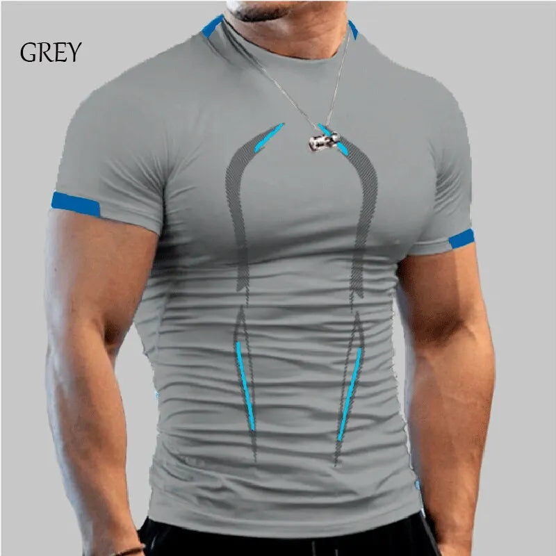 T-shirts Men New Compression Shirt Men Fitness Gym Super Hero Sport Running T-Shirt Fitness Training Breathable Quick Dry Short Sleeve