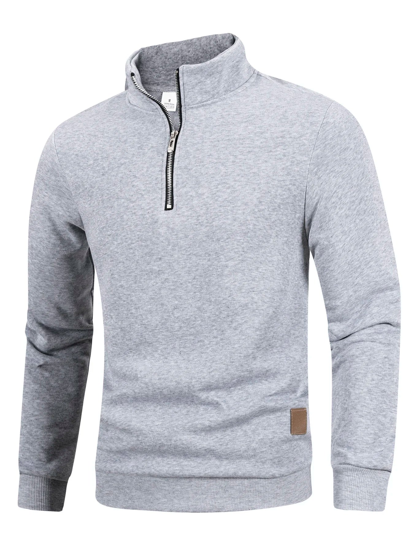 JUMPER Men's Quarter Zip Up Long SleeveSlim Fit Lightweight Mock Neck Pullover Casual Sweaters Half Turtleneck Cozy Outdoor Streetwear