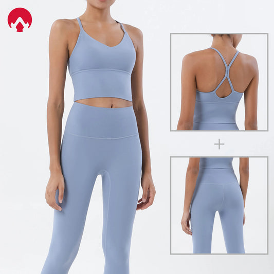 Legging Sportswear Woman Gym Sports Bra and Leggings Woman 2 Piece Set Outifit Naked Feeling Female Fitness Clothing Women' Tracksuit