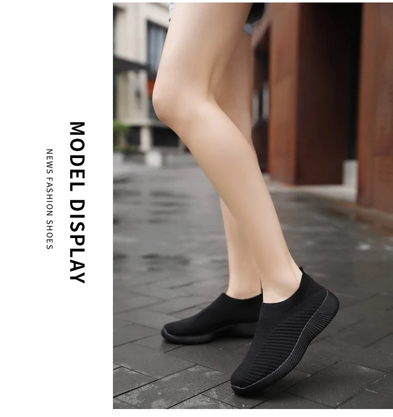 Women Sneakers  Soft Sneakers Lightweight And Comfortable Women Slip On Lazy Loafers Walking Shoes For Women Size 36-42