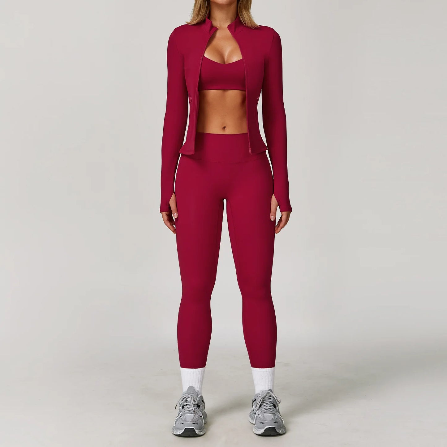 Legging 2/3PCS Yoga Suit Sports Set Gym Set Women Tracksuit Running Workout Clothes Long Sleeve Sports Bra Athletic Wear Yoga Clothing