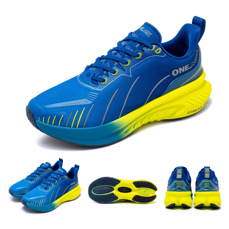 Sneakers New Cushioning Running Shoes For Men Suitable Heavy Runners Lace Up Sports Women Non-slip Outdoor Athletic Male Sneakers