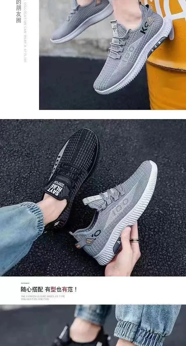 Sneakers Soft Soled Spring and Autumn Old Cloth Shoes Breathable Mesh Shoes Non-slip Wear-resistant Casual Low-top Shoes Work Shoes