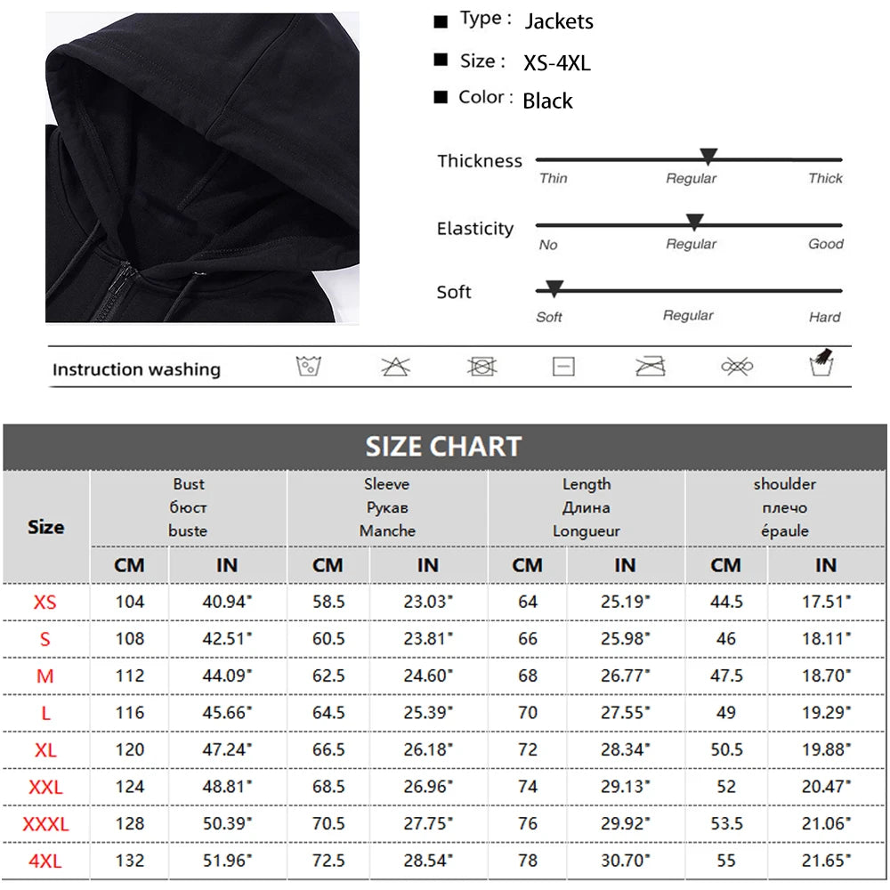 JUMPER Men Sweatshirts Long Sleeve Jacket Hoodie Zipper Closure Jacket Male Hoodies Sweatshirt Slim Fit Male Clothing