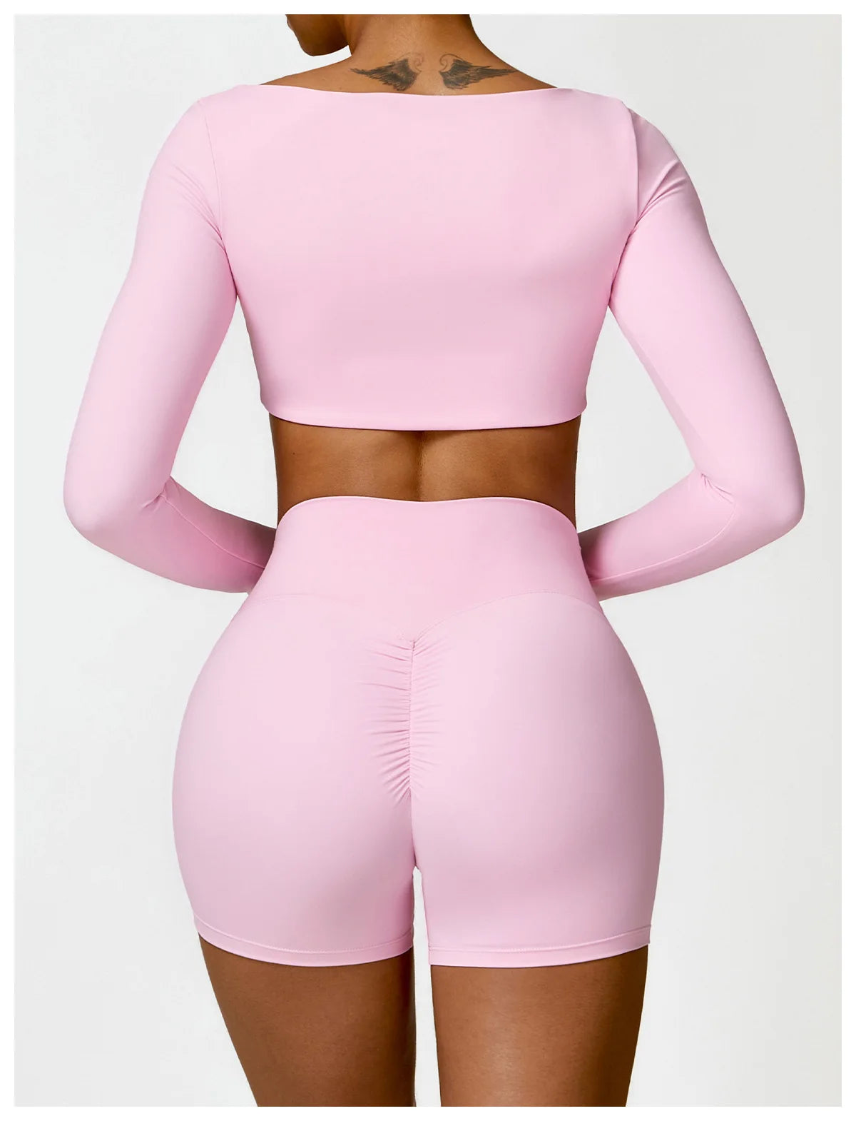 Legging Women Tracksuit Yoga Set 2PCS Sportswear Workout Clothes Athletic Wear Gym Legging Fitness Bra Crop Top Long Sleeve Sports Suits