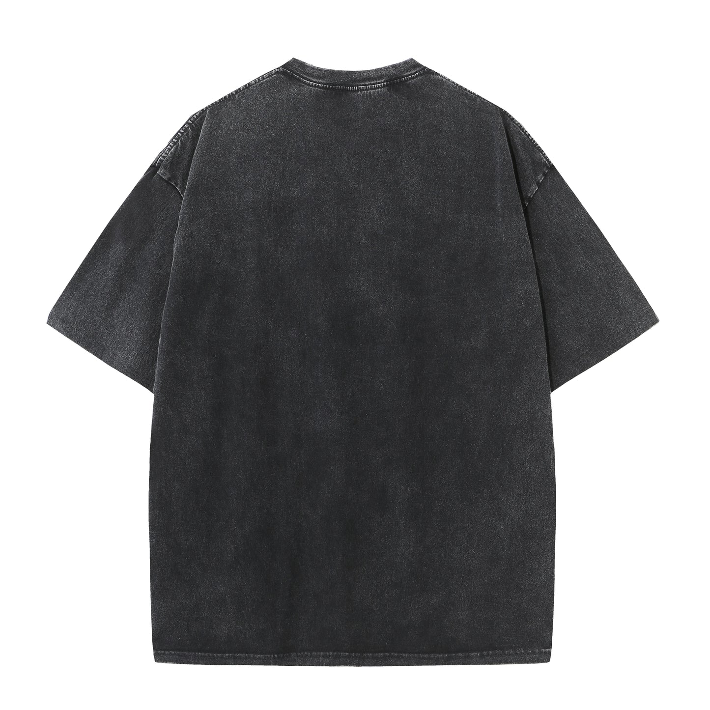 Men Short Sleeve summer pure cotton distressed retro drop shoulder T-shirt solid color loose casual breathable men's casual T-shirt tops