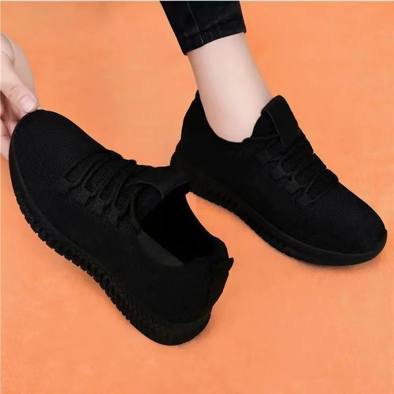 Women Sneakers  Breathable Non-slip Platform Fashion New Casual Shoes Korean Running Shoes Black Sneakers Shoes for Women 2024 Autumn