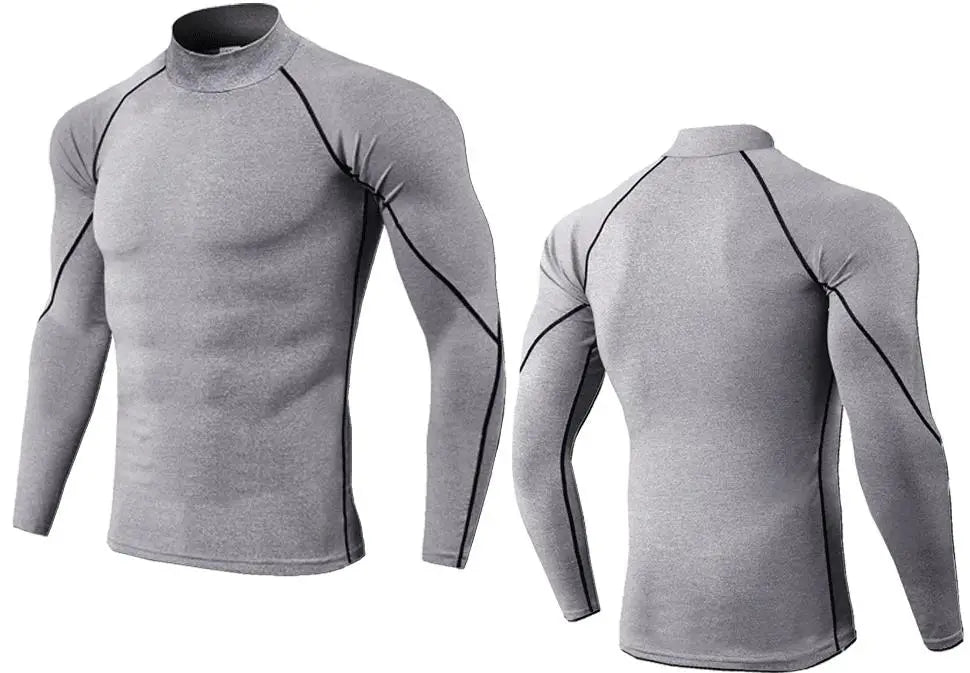 T-shirts Winter Man Compression Shirt Cycling Clothing Warmth Shirt Warm Bottoming Shirt Men Compression T-Shirt Gym Sportswear 2024 New
