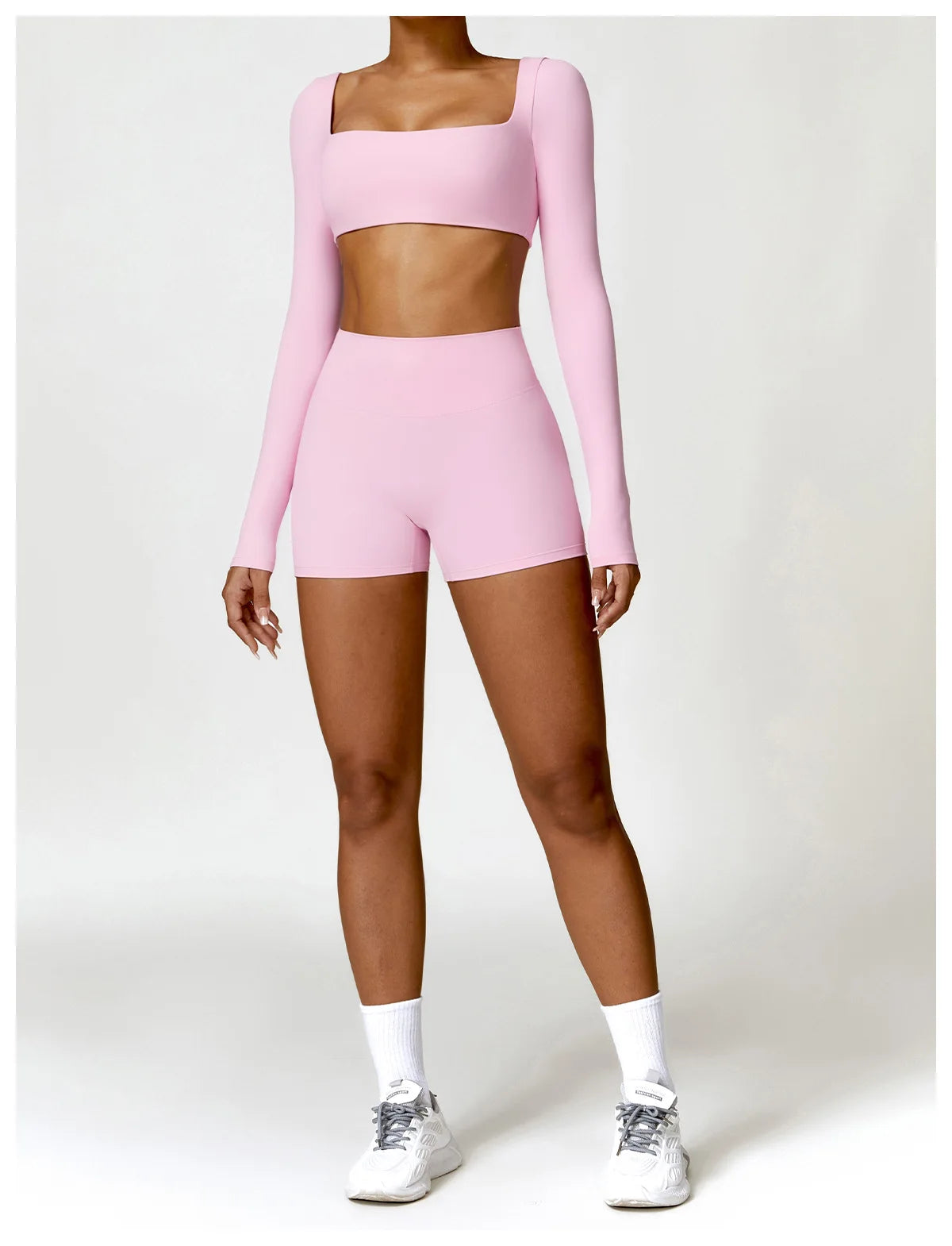 Legging Women Tracksuit Yoga Set 2PCS Sportswear Workout Clothes Athletic Wear Gym Legging Fitness Bra Crop Top Long Sleeve Sports Suits