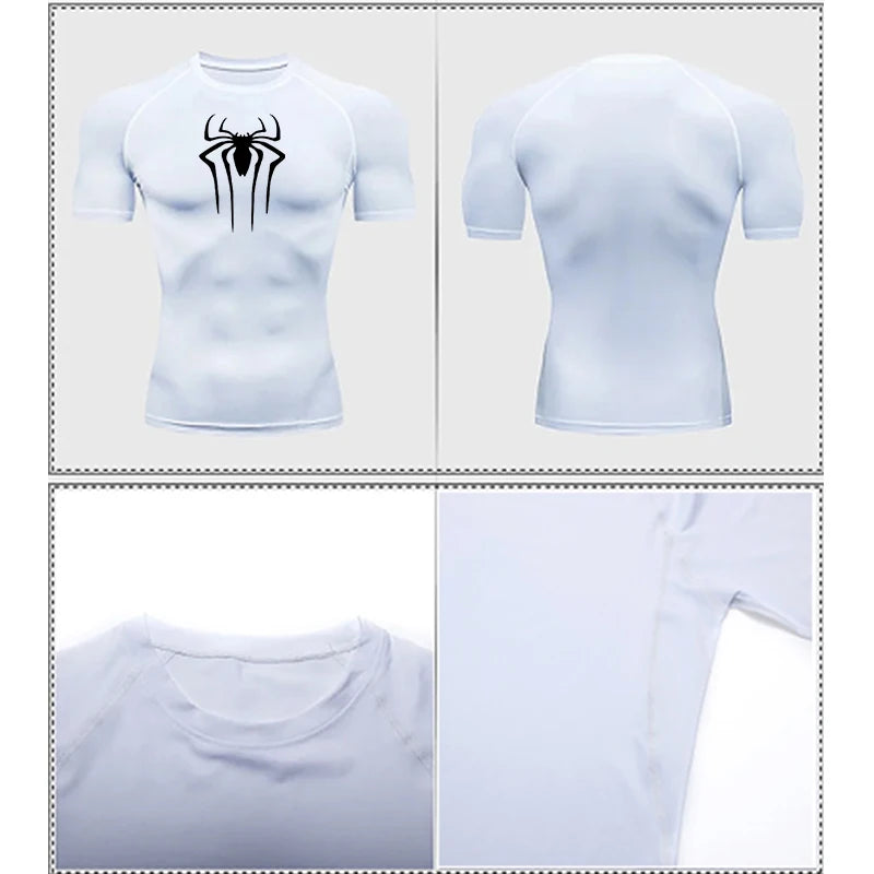 T Shirt Men Short Sleeve Sport Tees Fitness Running Sportsear Men Gym Elastic Quick Dry Jogging T-shirt Tops