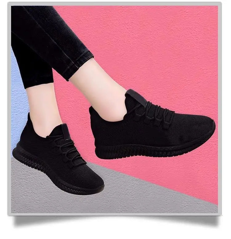 Women Sneakers  Breathable Non-slip Platform Fashion New Casual Shoes Korean Running Shoes Black Sneakers Shoes for Women 2024 Autumn