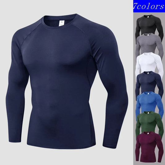 T-shirts Men's Compression Shirts Longs Sleeve Workout Gym T-Shirt Running Tops Cool Dry Sports Base Layer Athletic Undershirts