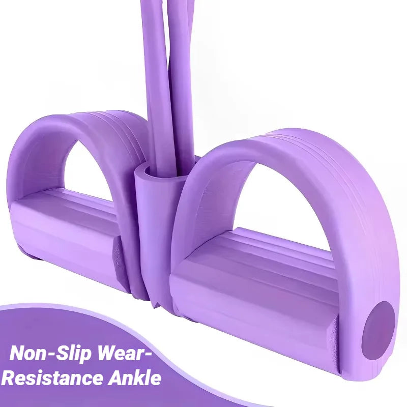 EQP Four-Tube Pedal Tensioner Multi-Functional Household Fitness Equipment Yoga Abdominal Strengthening Elastic Band Tension Rope