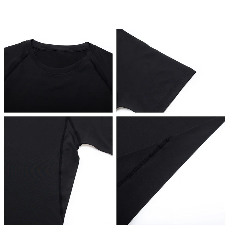 T Shirt Fitness Tight Short Sleeve Tshirt Training Jogging Shirts Gym Sportswear Quick Dry Rashgard