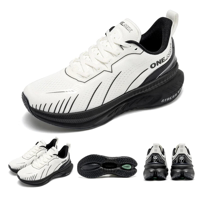 Sneakers New Cushioning Running Shoes For Men Suitable Heavy Runners Lace Up Sports Women Non-slip Outdoor Athletic Male Sneakers