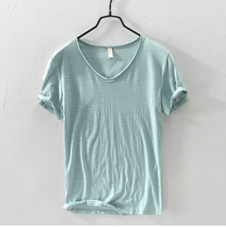 Men Short Sleeve Collar Short Sleeved Tops Tees Men T-Shirt 10colors slim Man T-Shirts Fitness For Male Clothes