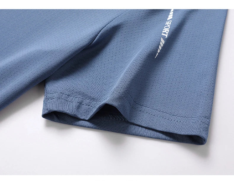 T-shirts Men's Running Quick Drying T-shirts Breathable Hiking Fishing Tees Soft Elasticity Outdoor Sports Short Shirt Summer