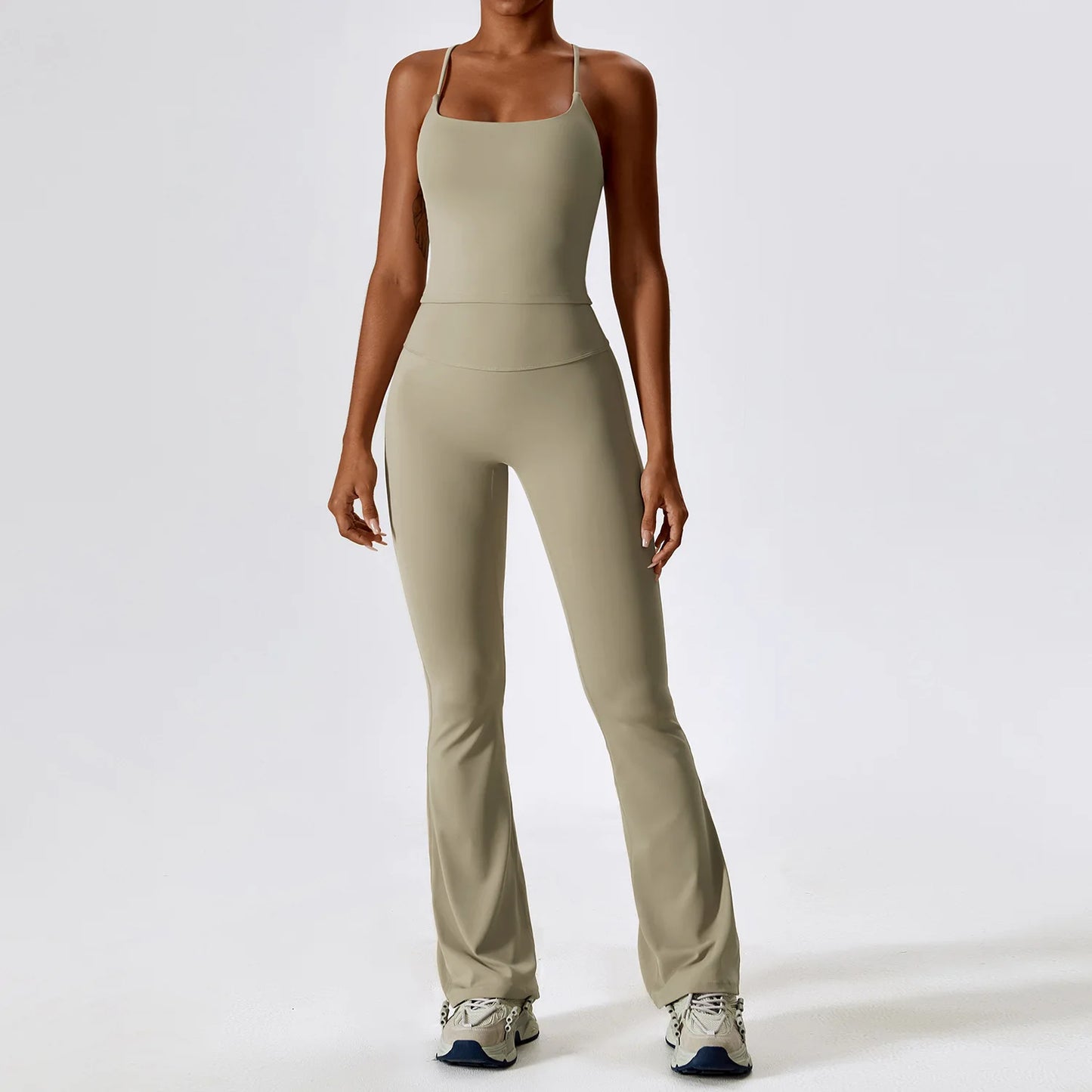 Legging Yoga Set 2PCS Seamless Women Sportswear Workout Clothes Athletic Wear Gym Legging Fitness Bra Crop Top Long Sleeve Sports Suits