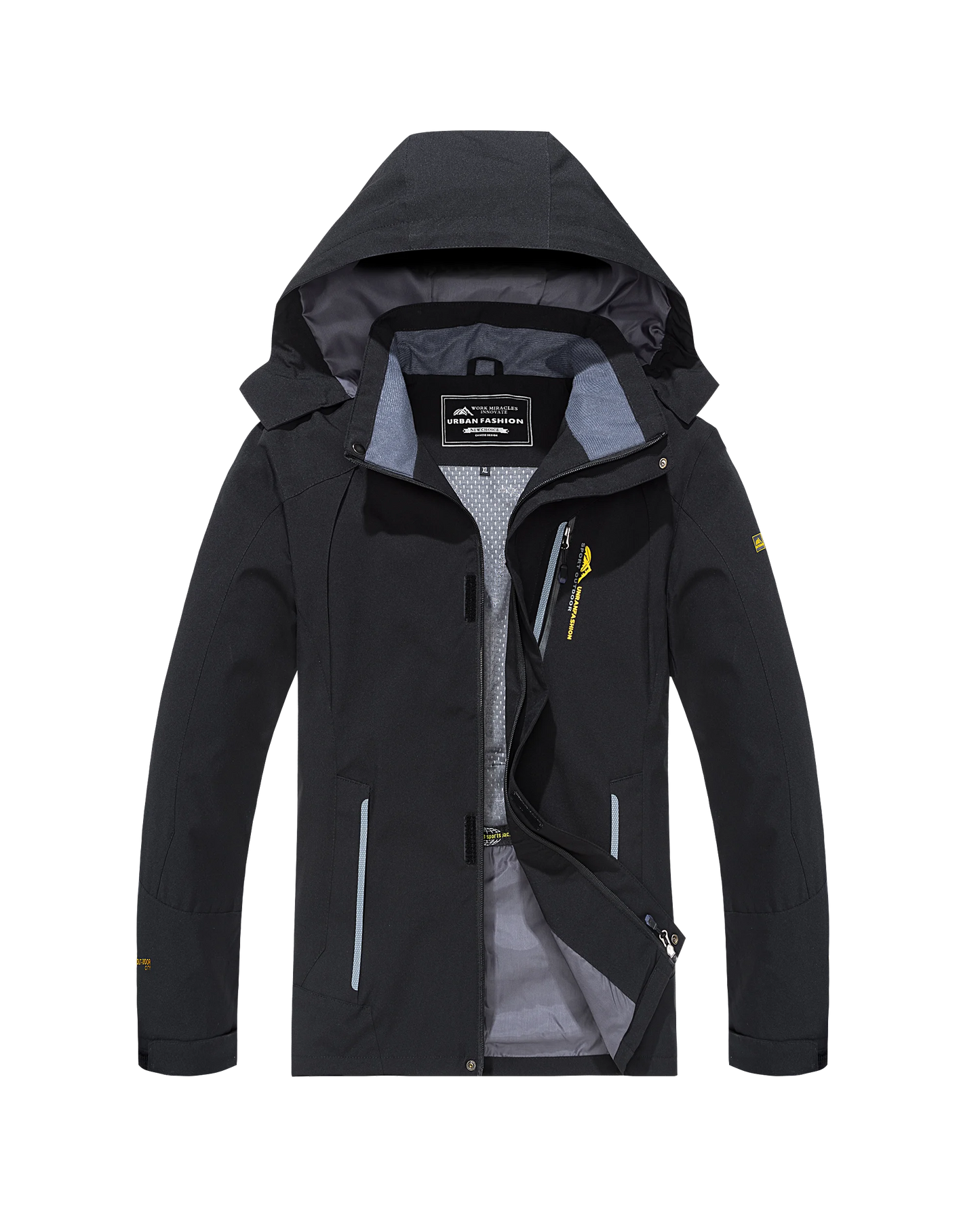 JUMPER Men's Waterproof Hiking Jacket Large Size Windproof Windbreaker Camping Hunting Running Trekking Fishing Coat Men Outdoor