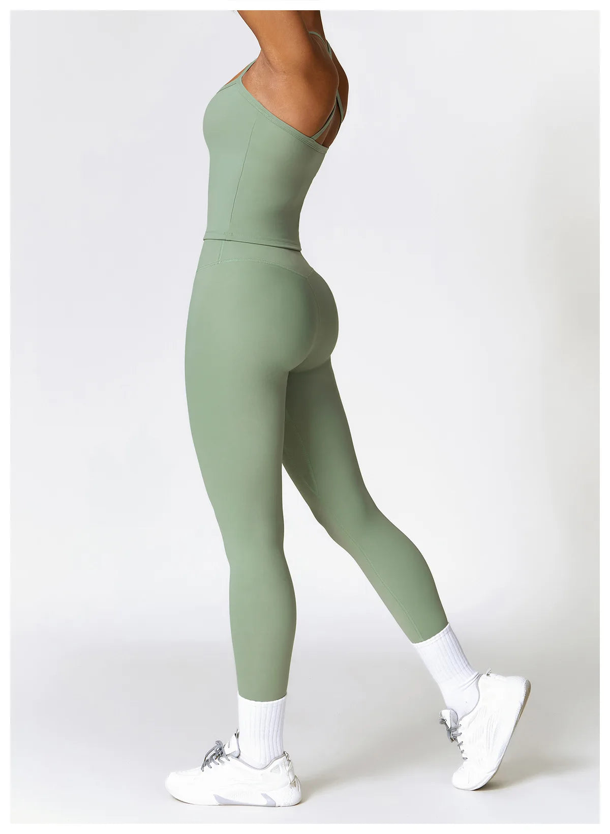 Legging 2PCS Seamless Yoga Set Women Workout Set Sportswear Gym Clothing Fitness Long Sleeve Crop Top High Waist Leggings Sports Suits