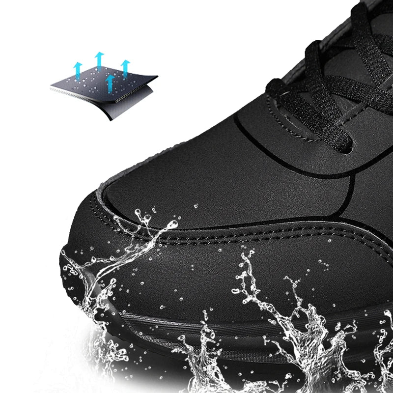 Sneakers New Men Running Shoes Winter Warm Male Sneakers Anti-slip Breathable Men's Walking Shoes Lace Up Soft Casual Shoes Lightweight