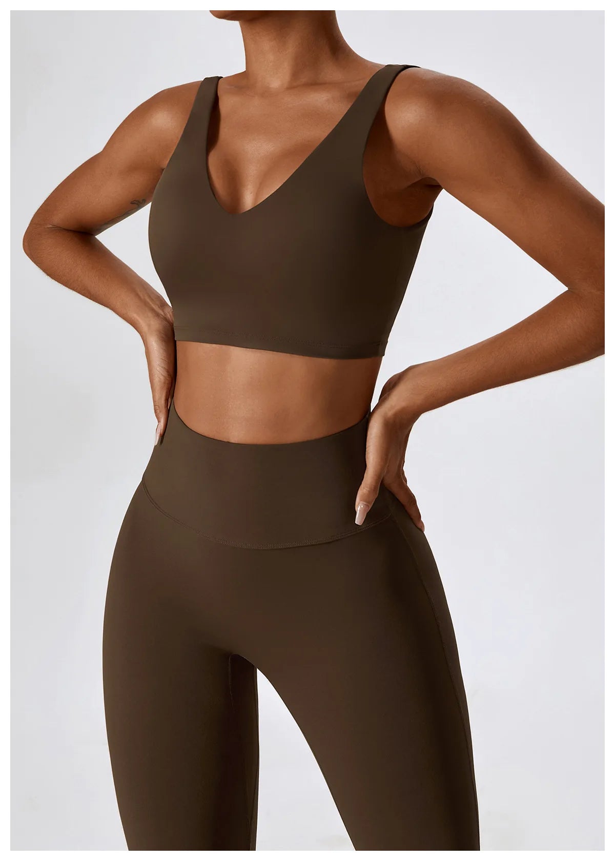 Legging Yoga Set 2PCS Seamless Women Sportswear Workout Clothes Athletic Wear Gym Legging Fitness Bra Crop Top Long Sleeve Sports Suits